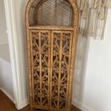 Peacock rattan bookshelf