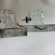 Appliques murales vintage laiton et verre