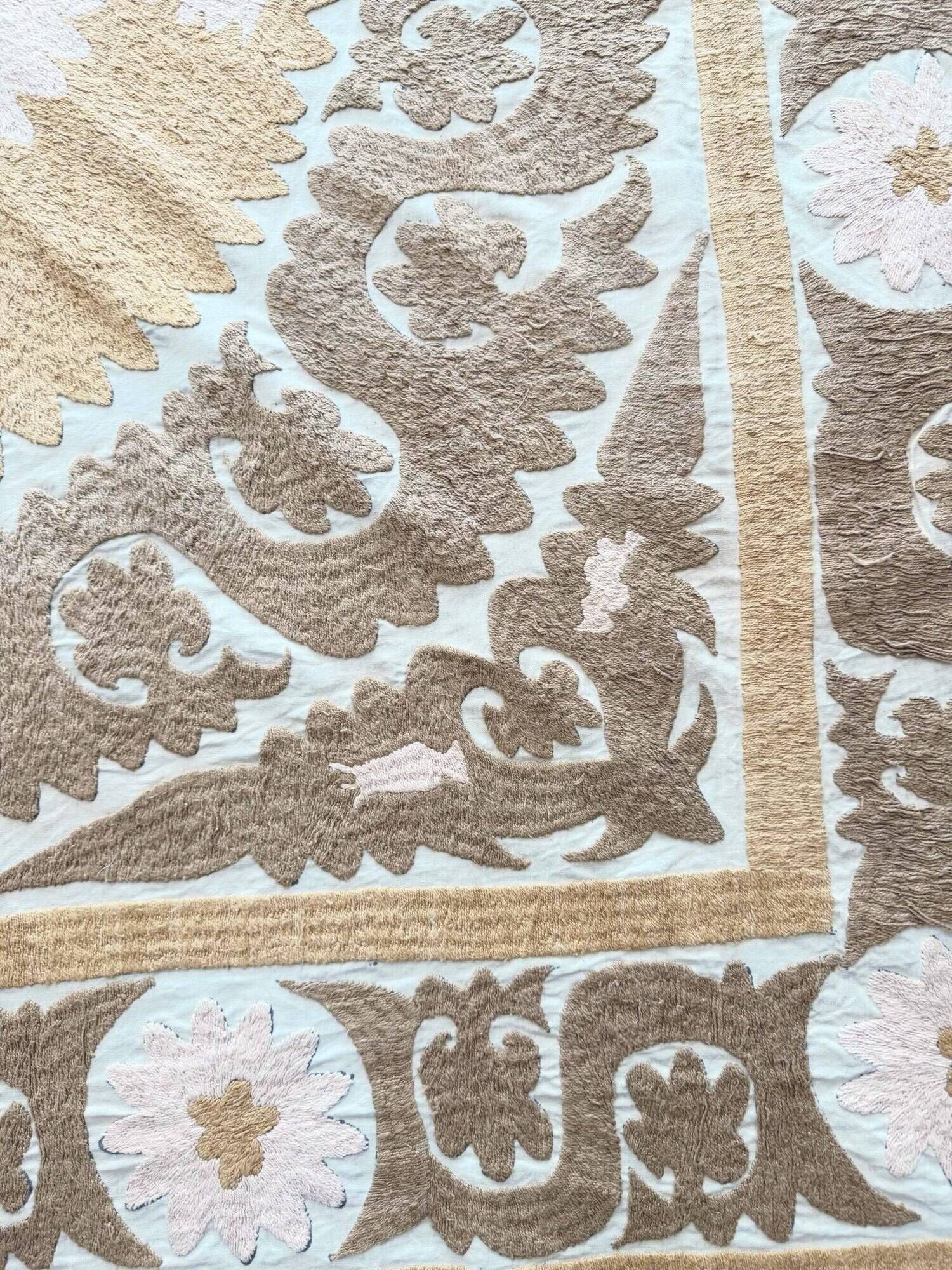 Vintage hand-embroidered tablecloth 136x158 cm