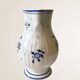 Moutiers earthenware jug, hand-painted blue decoration.