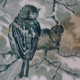 Set of 3 hollow plates Sarreguemines uc green snow bird décor