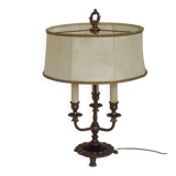 French Empire Style 3 Light Boulotte Table Lamp with Lion Feet and Shade