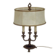 French Empire Style 3 Light Boulotte Table Lamp with Lion Feet and Shade