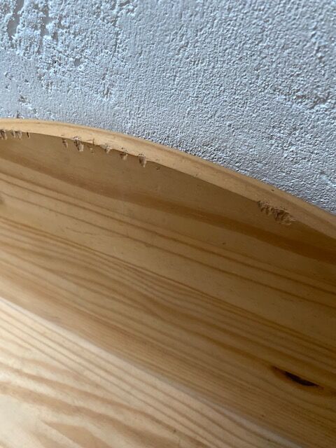 Natural wood bench chest