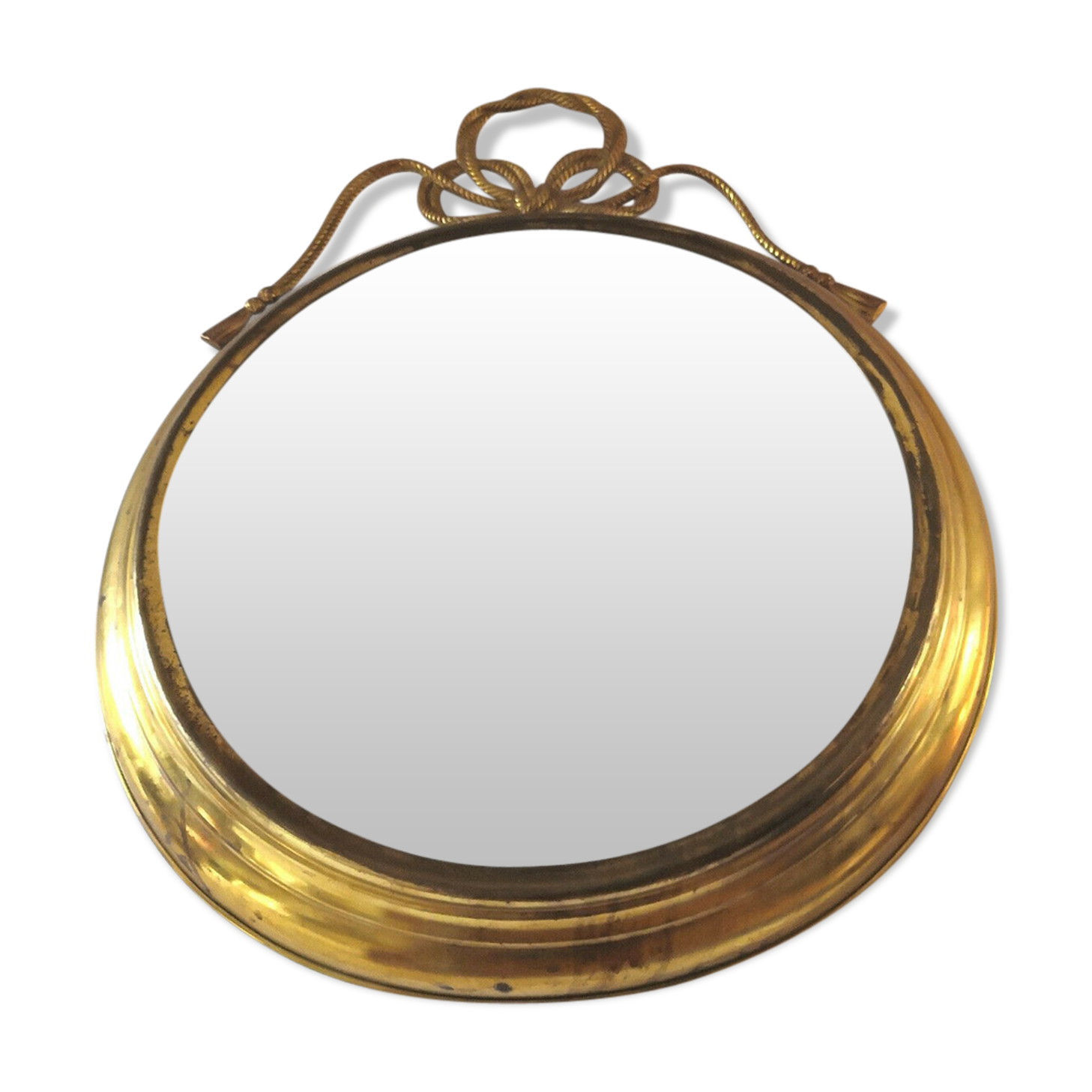 Miroir rond avec ornement design années 50 - 79cm