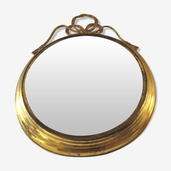 Miroir rond avec ornement design années 50 - 79cm