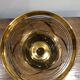 Glass vase with gold bird decoration