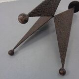 Brutalist German Iron Candleholder, 1960s