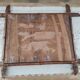Miroir vintage en bois tourné façon bambou