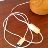 Vintage 1980s solid elm lamp