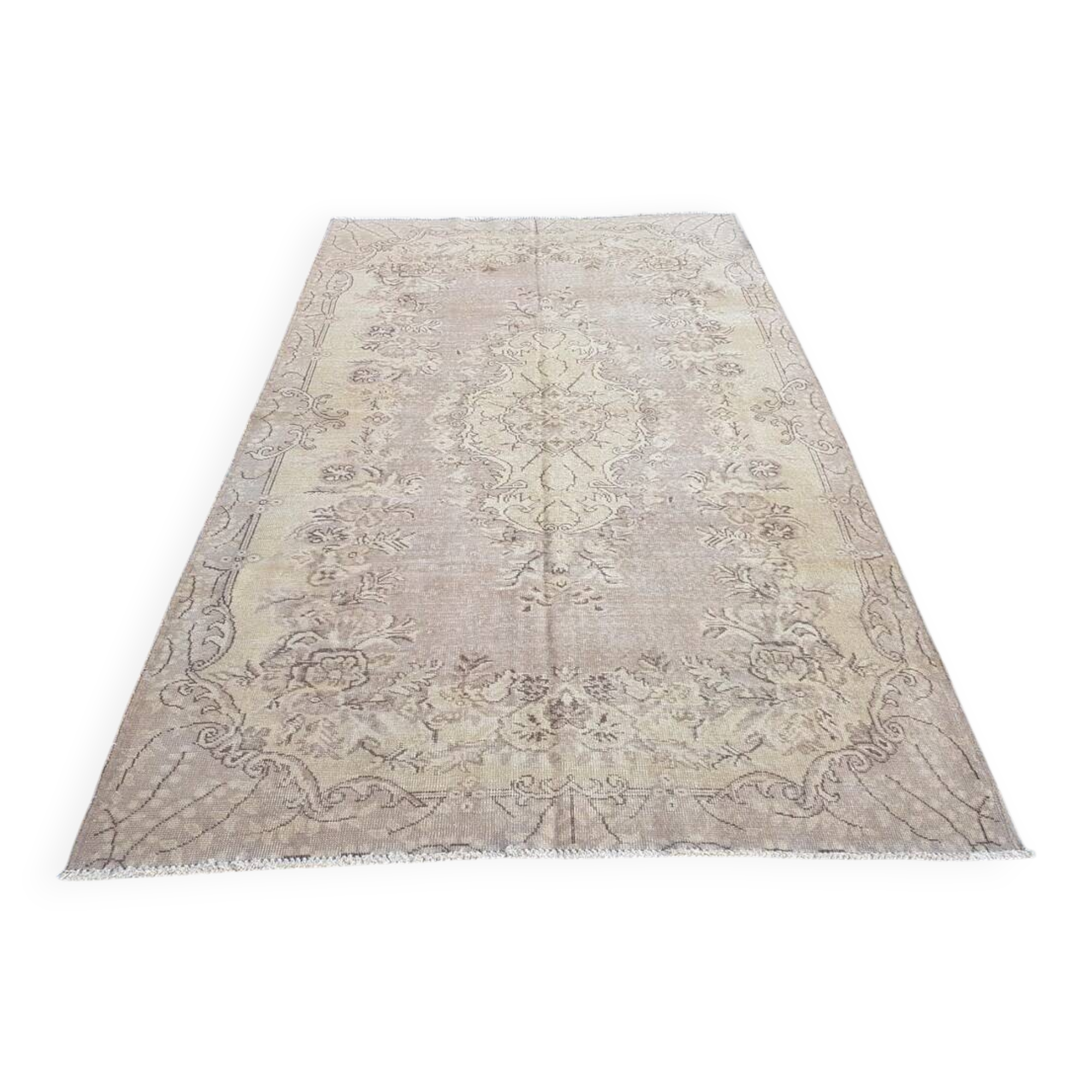 Beige Vintage Floral Carpet sku v623