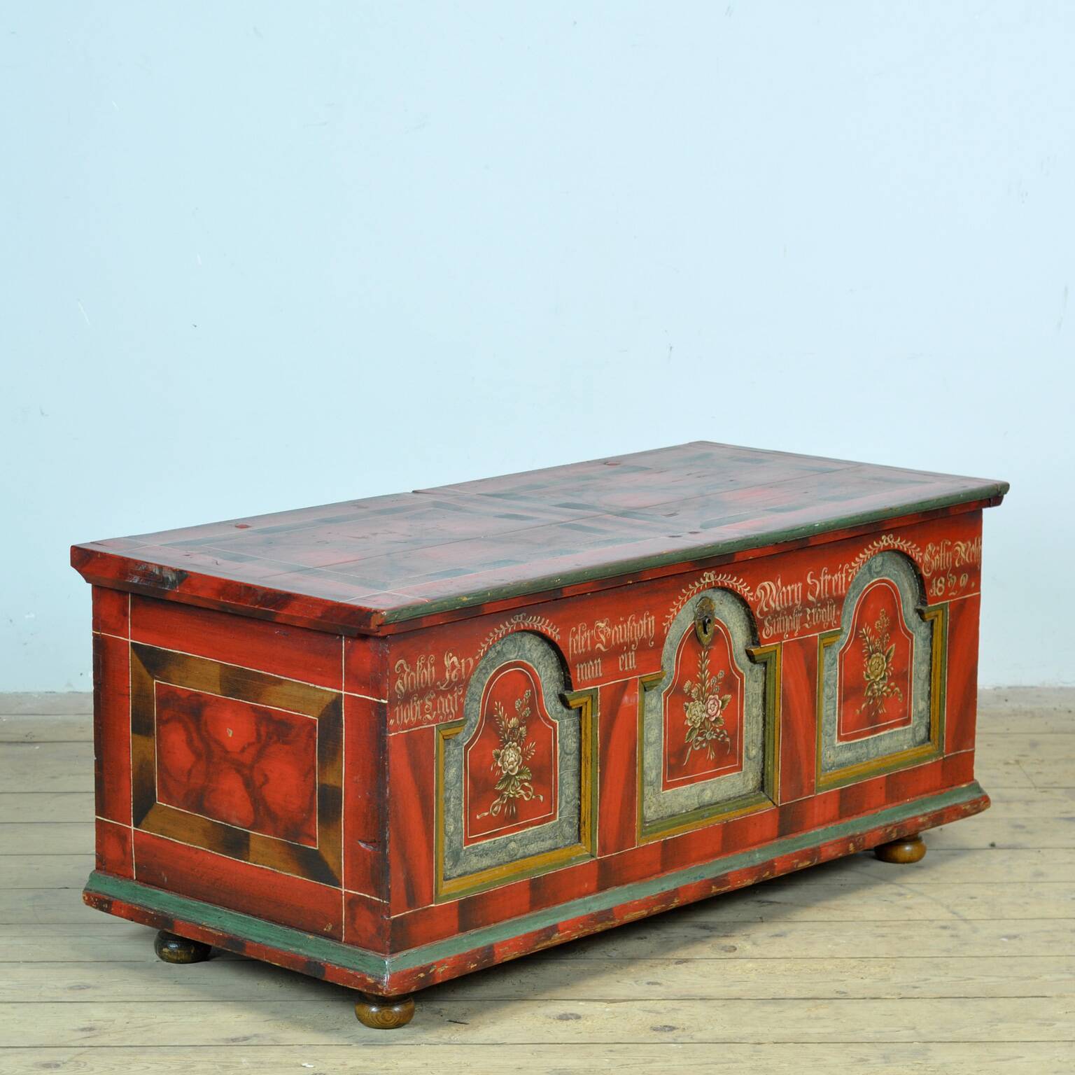 Folk-Art Bridal Chest, anno 1829