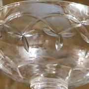 Series of 11 cut crystal champagne glasses