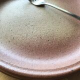 5 Dinner plates Burgundy Sarreguemines sandstone nuanced brown