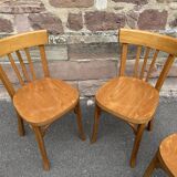 set of 4 Viennese chairs curved wood baumann Restaurant Paris bistro