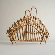 Mid-century rattan magazine holder