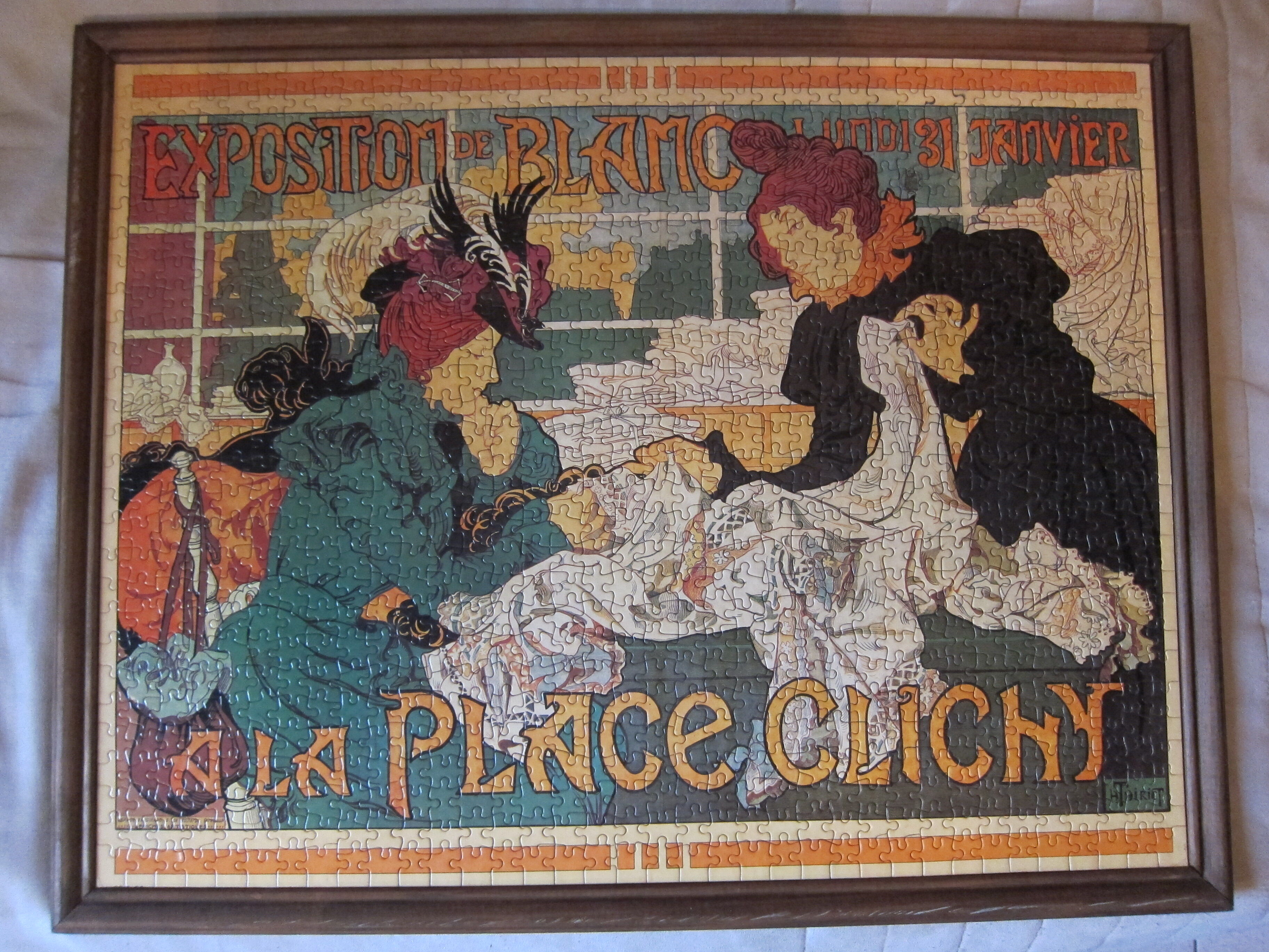 Art Nouveau puzzle Exhibition of white Monday, January 31 clichy Henry Thiriet