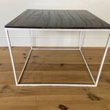 Square slate coffee table or side table.