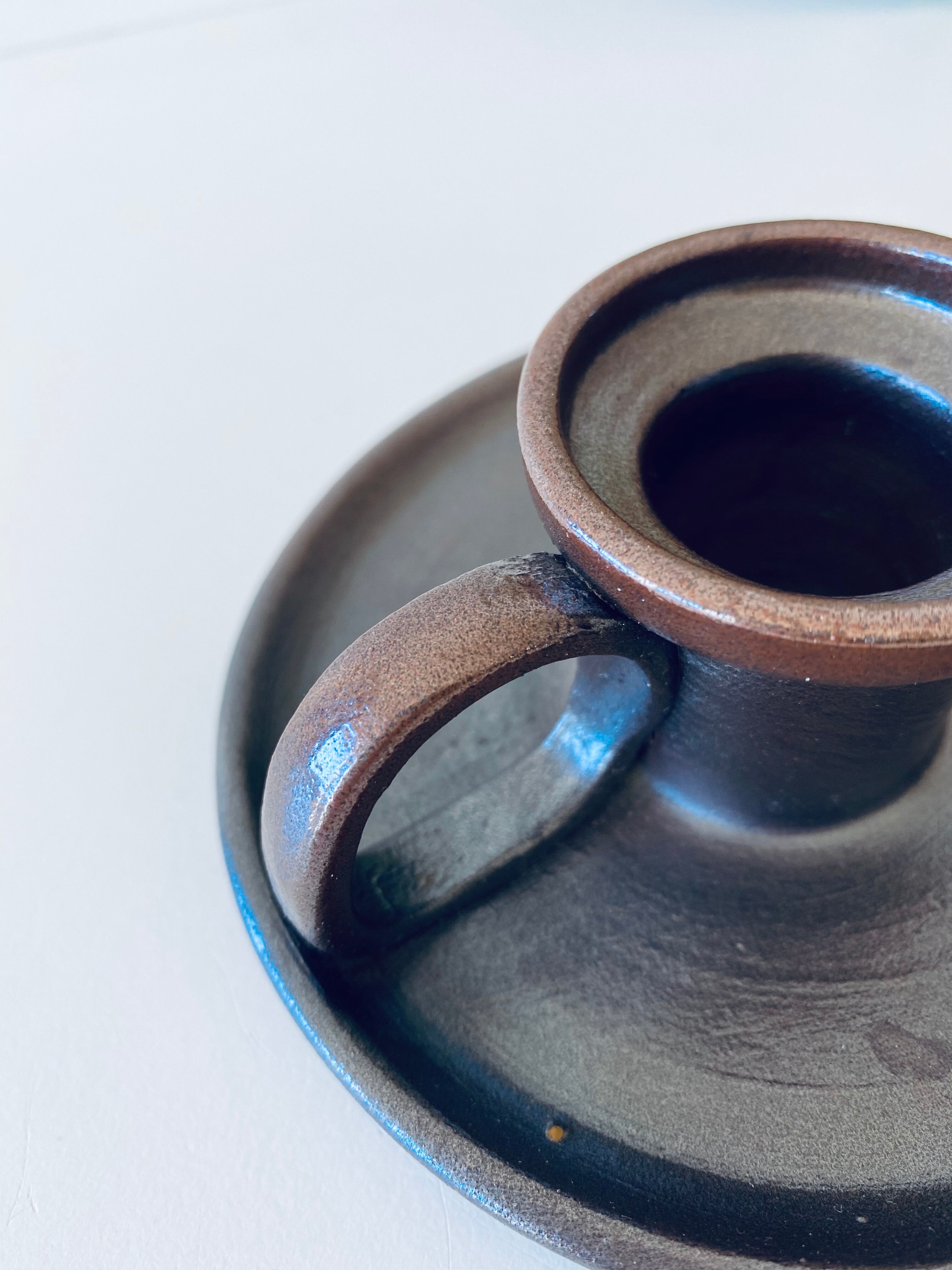 Signed ceramic bougeoir