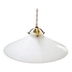 Ancienne suspension baladeuse en opaline blanche art déco 1930 ø 24.5 cm