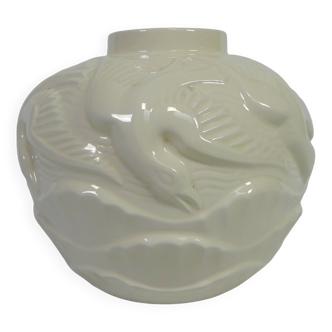 Art Deco vase Les Mouettes by Charles Catteau, 1930s