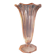 Vase tulipe vintage en verre moulé rose