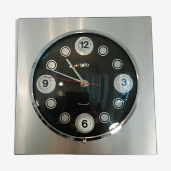 Clock Odo aluminium space age 70's