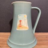 Pitcher, earthenware pitcher with headlight decoration signed Gabriella Railler