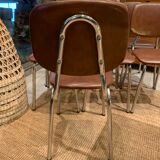 Series of 7 skai chairs