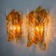 Pair of "Spirales" wall lights by Murano Mazzega, Italy, 1970