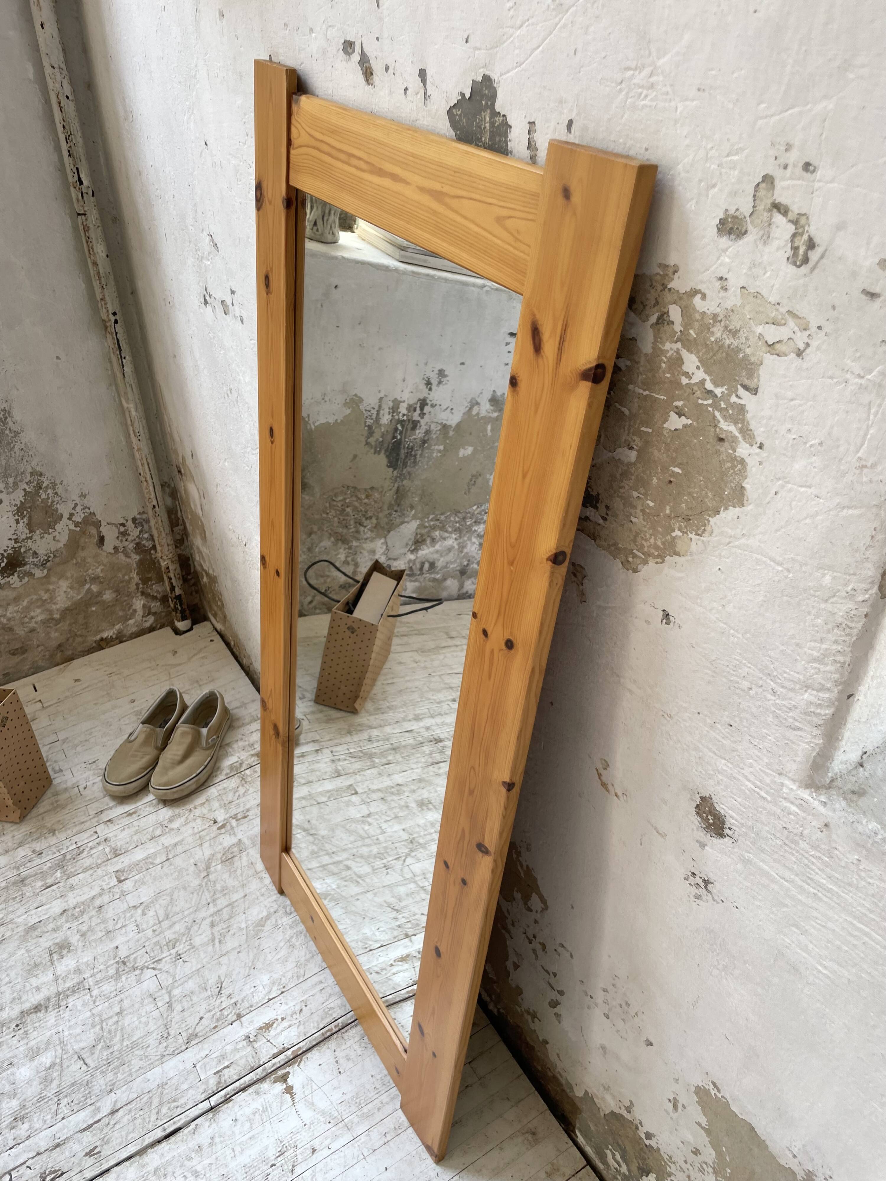 80s pine mirror