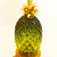 Pineapple lamp brass glass 60s