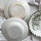 7 earthenware soup plates with butterfly and flower design "Nancy" LG Clairefontaine