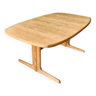 Table à rallonges design scandinave années 1960/70 en chêne