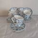 6 cups and saucers Rivanel in vintage 70's opaline
