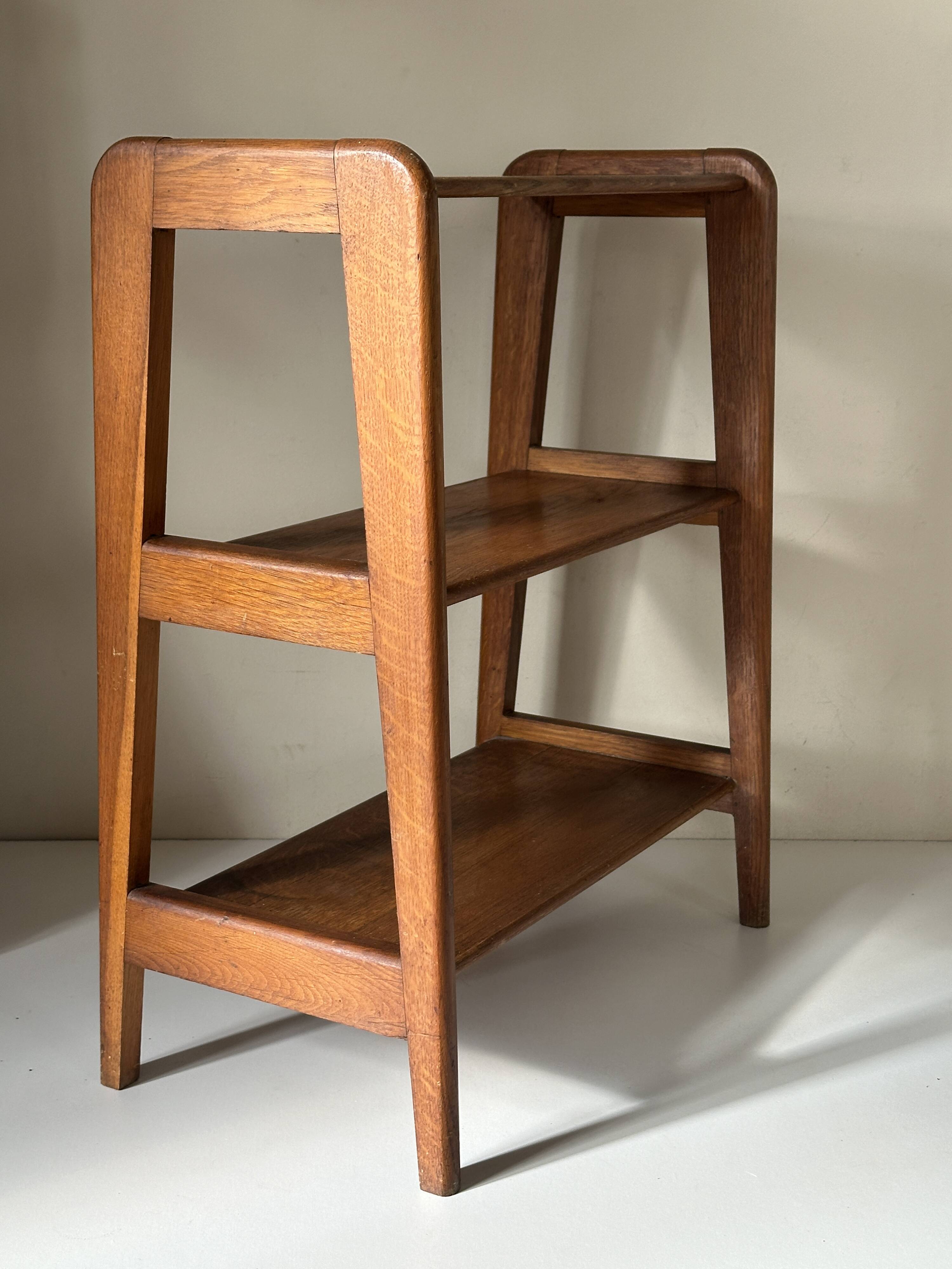 Oak shelf design vintage reconstruction 60s