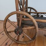 Bamboo and rattan dessert table in peacock style.
