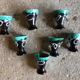 Vallauris Ceramic Glasses or Egg Cups