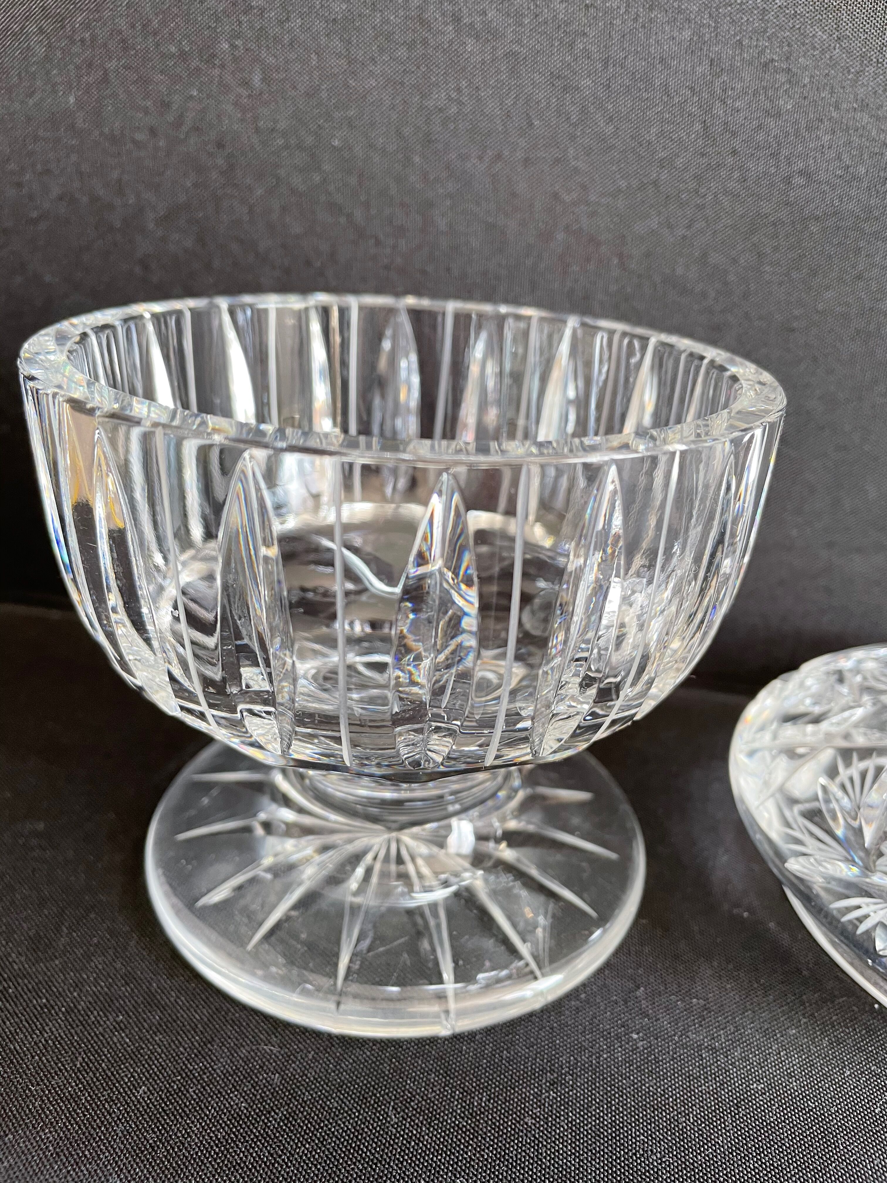 1547 Bohemian Crystal - Sugar or foot candy - Modern mid-century - Cut crystal
