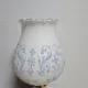 Blue ball lamp and white opaline.