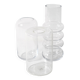 3 vases en verre transparent, Suède années 2000