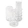 3 vases en verre transparent, Suède années 2000