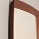 Vintage square mirror 60s in Teak Danish Design