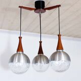 Scandinavian teak chandelier from the 60s