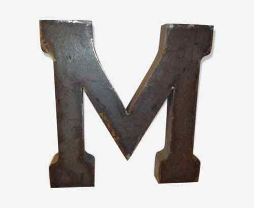 Industrial iron letter "M"
