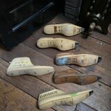 Set of old wooden shoe molds