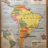 School map n°16 and 16 bis - Political South America