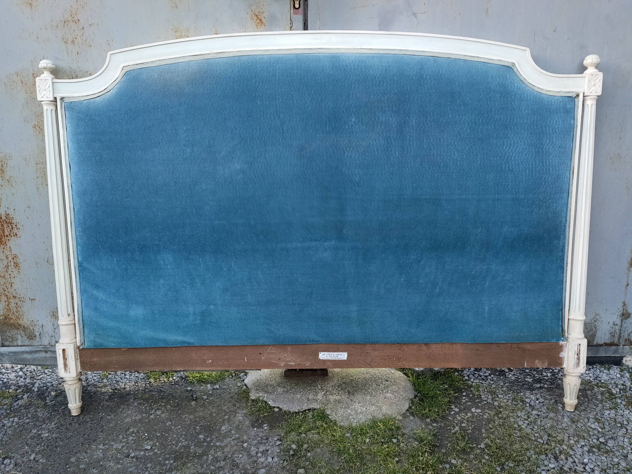 antique headboard in Louis XVI style
