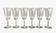 6 cut glass champagne flutes