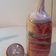 Murano's hand-blown glass carafe multilayered with its cap. 1960/1970.